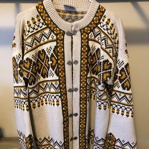 Vintage Gann Sporty Norwegian wool cardigan
